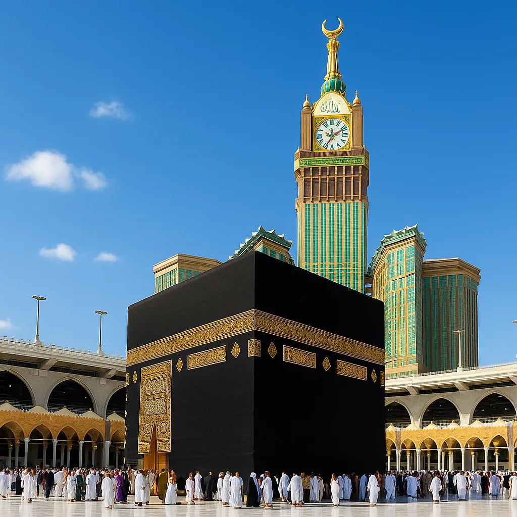 beautiful view of holy kaaba